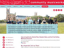 Tablet Screenshot of communitymusicworks.org